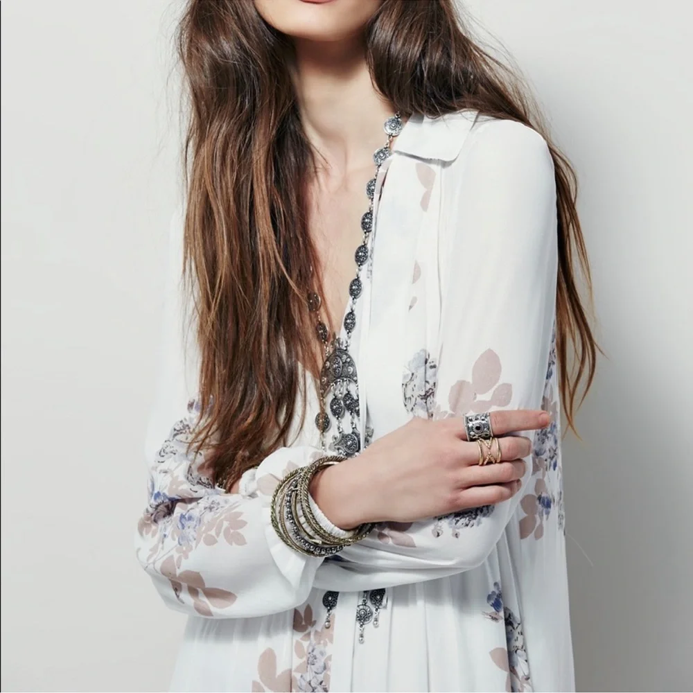 Free People Rosemary Long Sleeve Maxi Dress Medium - Picture 5 of 11